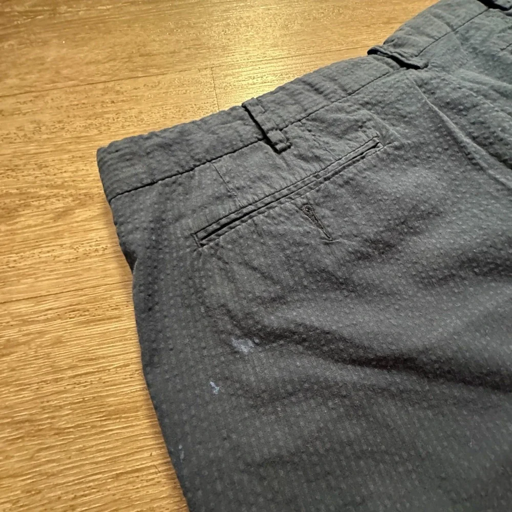 Polo Ralph Lauren Shorts Mens 38 Blue Seersucker Cotton Preppy Flat Front Pocket